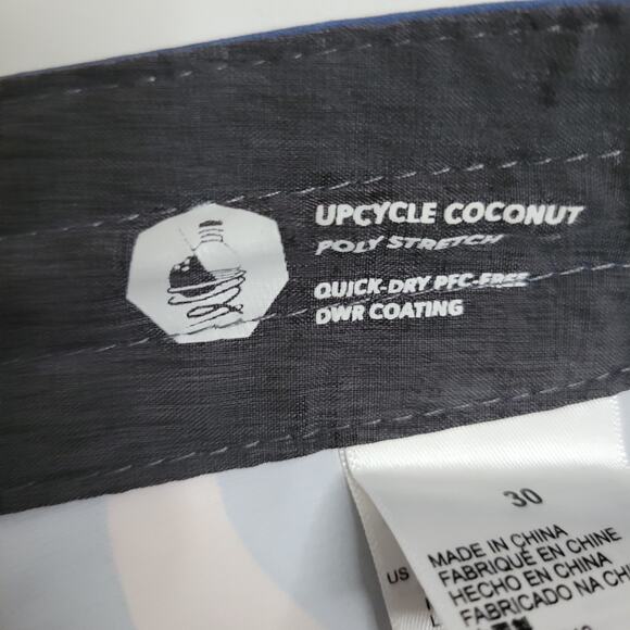 Vissla E.G Lark Men's Board Shorts Size 30 Geometric Wave Blue Inseam 10 - Picture 6 of 10